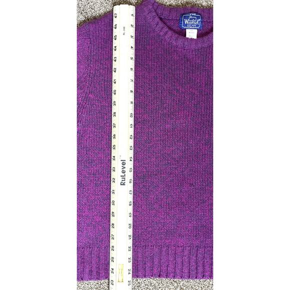 Vintage Woolrich Womens Sweater Extra Large Purple Wool Pullover Marble - Picture 6 of 7